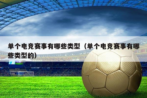 单个电竞赛事有哪些类型(单个电竞赛事有哪些类型的)