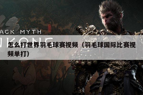 怎么打世界羽毛球赛视频(羽毛球国际比赛视频单打)
